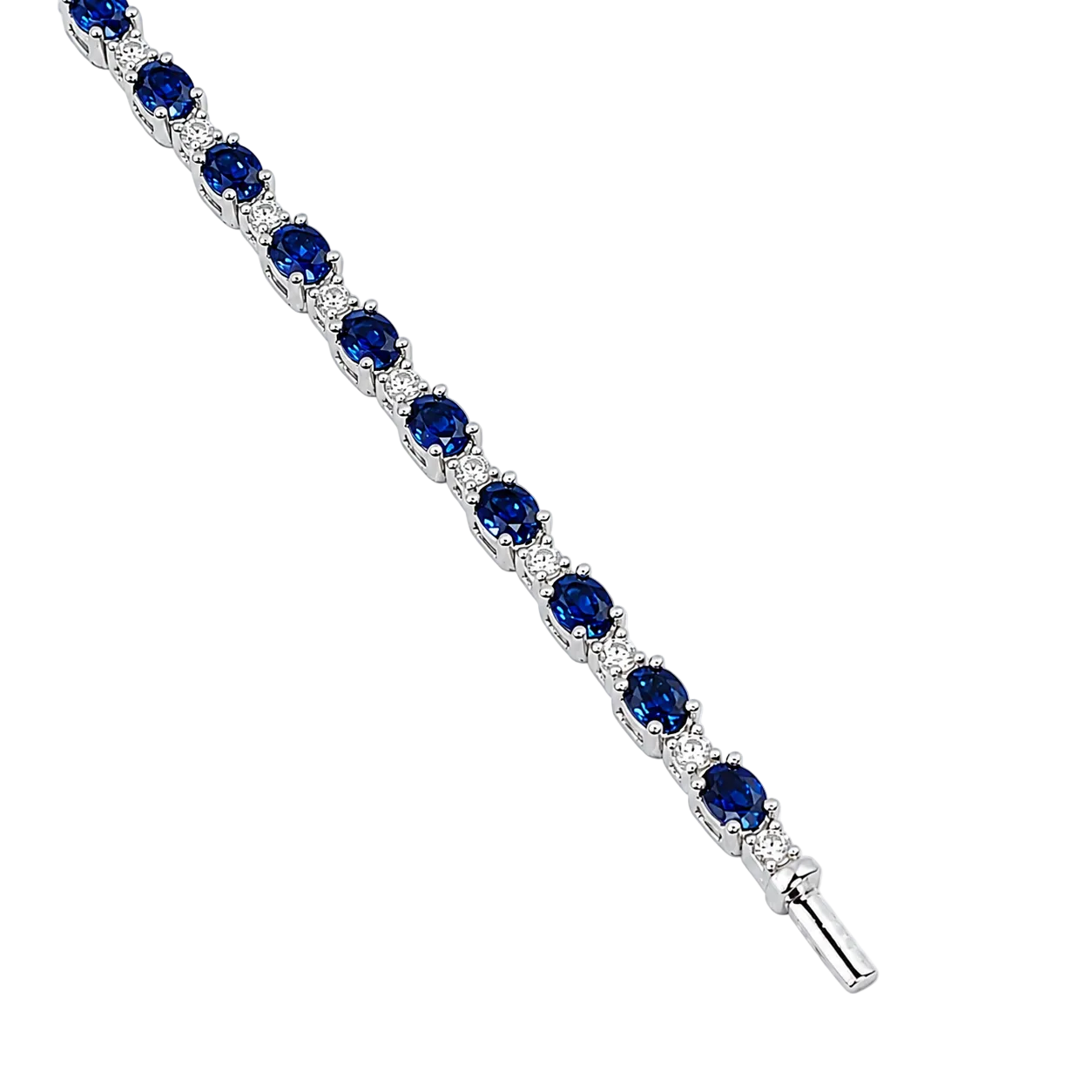 Blue Sapphire & Diamond Bracelet