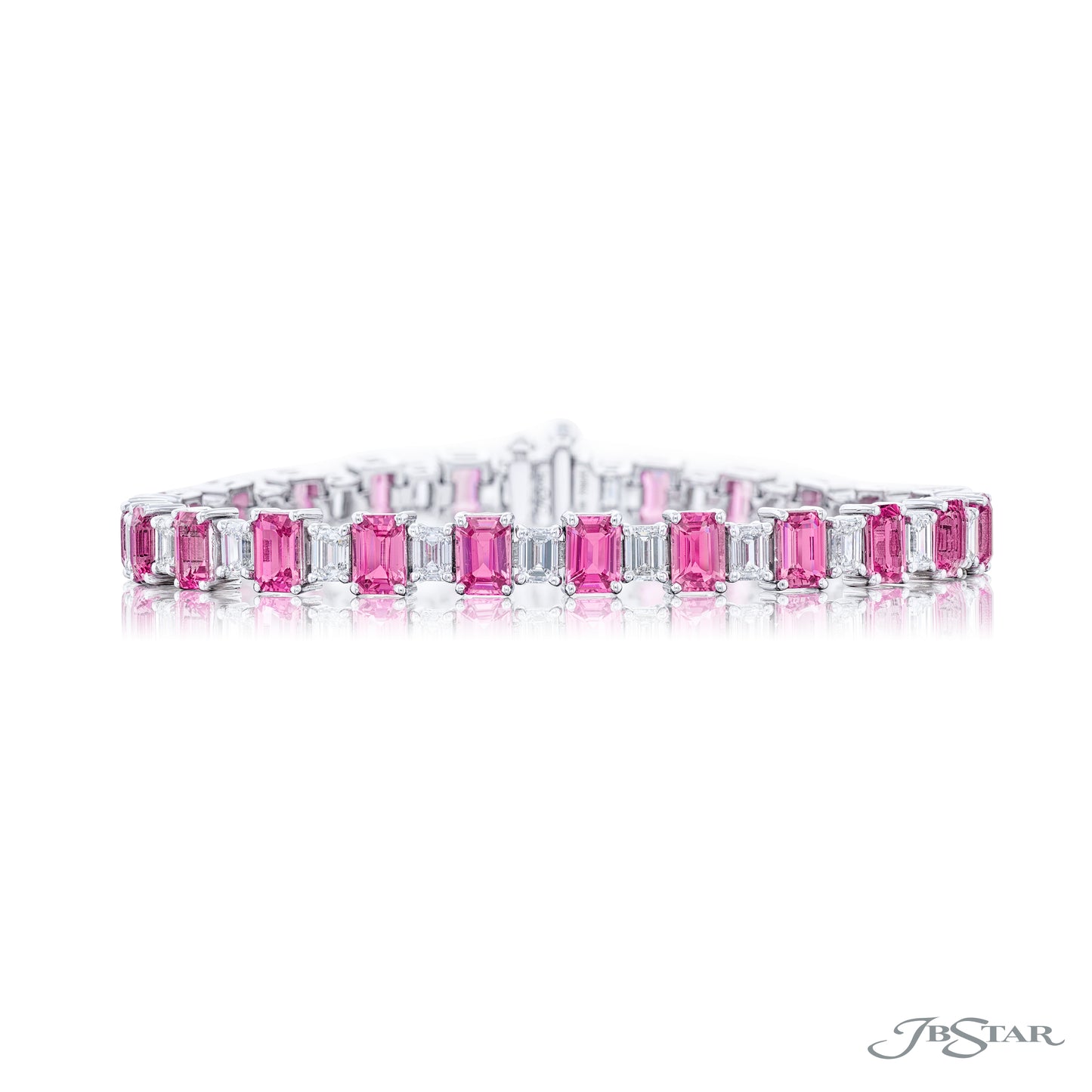 Pink Sapphire & Diamond Bracelet