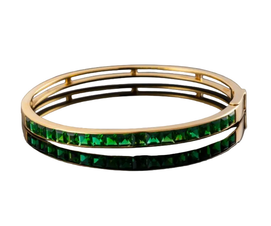 Chrome Tourmaline Bangle Bracelet
