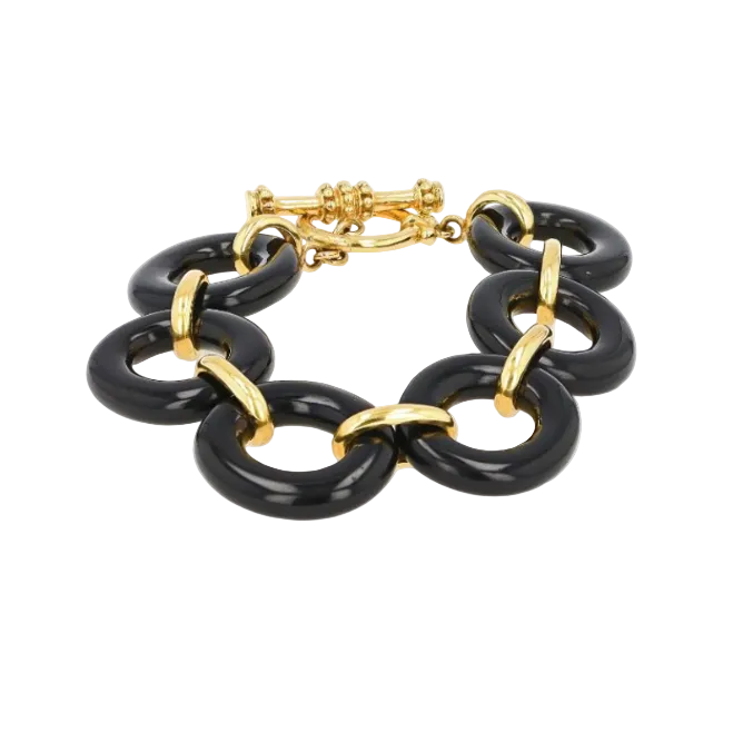 Black Onyx Link Bracelet