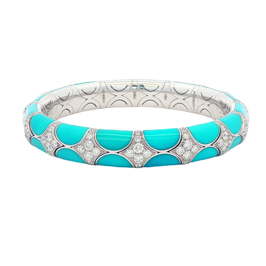 Turquoise & Diamond Xpandable Bracelet