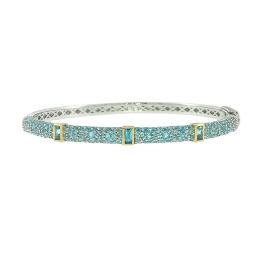 Swiss Blue Topaz Bangle Bracelet