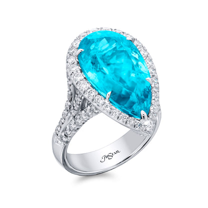 Paraiba Tourmaline & Diamond Ring