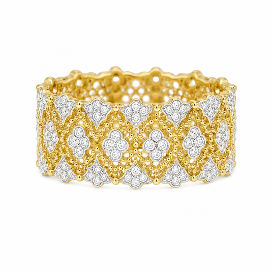 Mesh Design Diamond Band