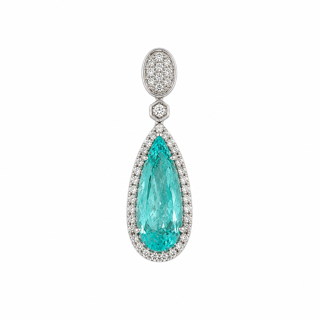 Paraiba Tourmaline Pear Shape Pendant