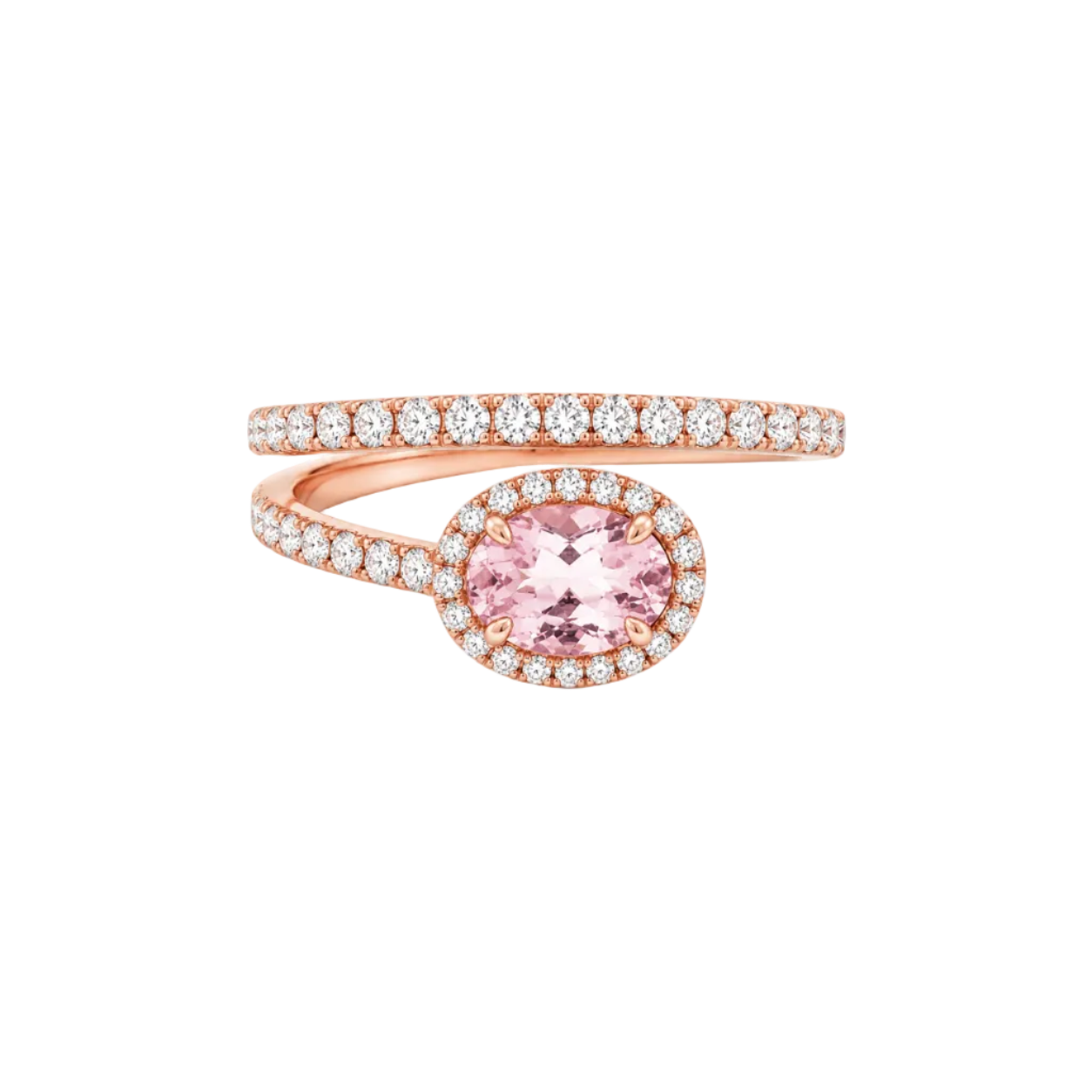 Morganite & Diamond Ring