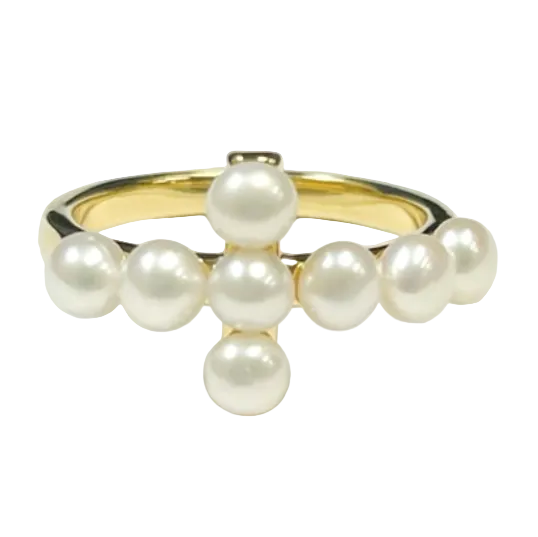 Pearl Cross Ring