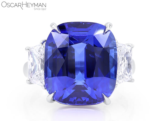 Platinum Sapphire Diamond Ring