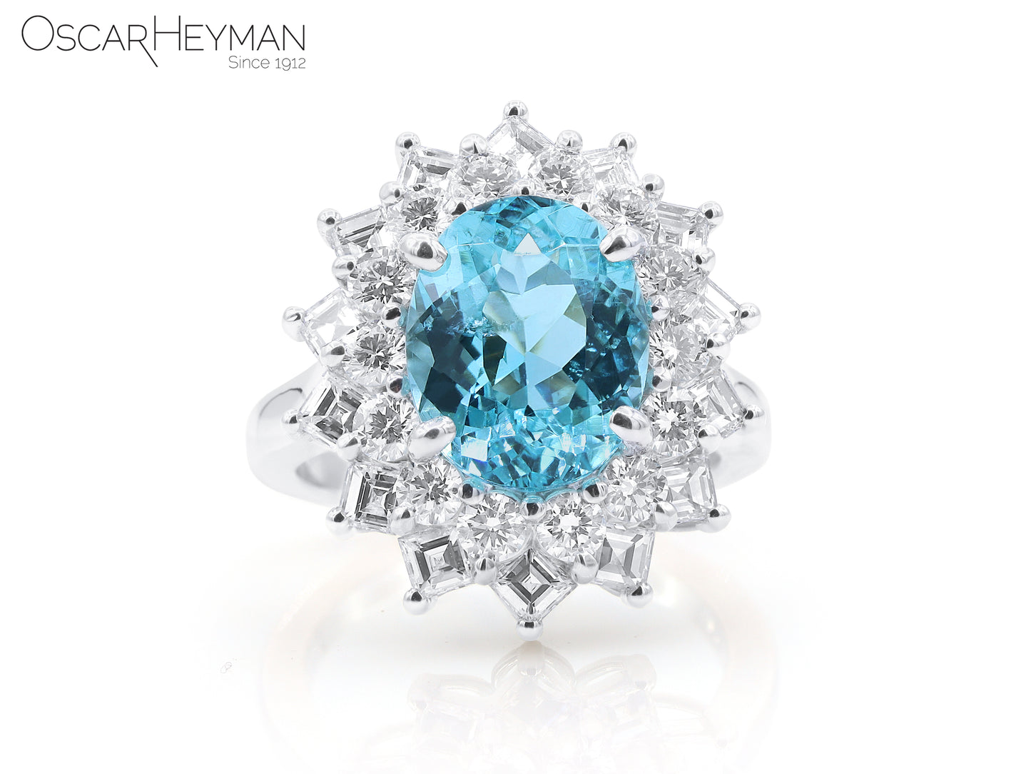 Platinum Paraiba Diamond Ring