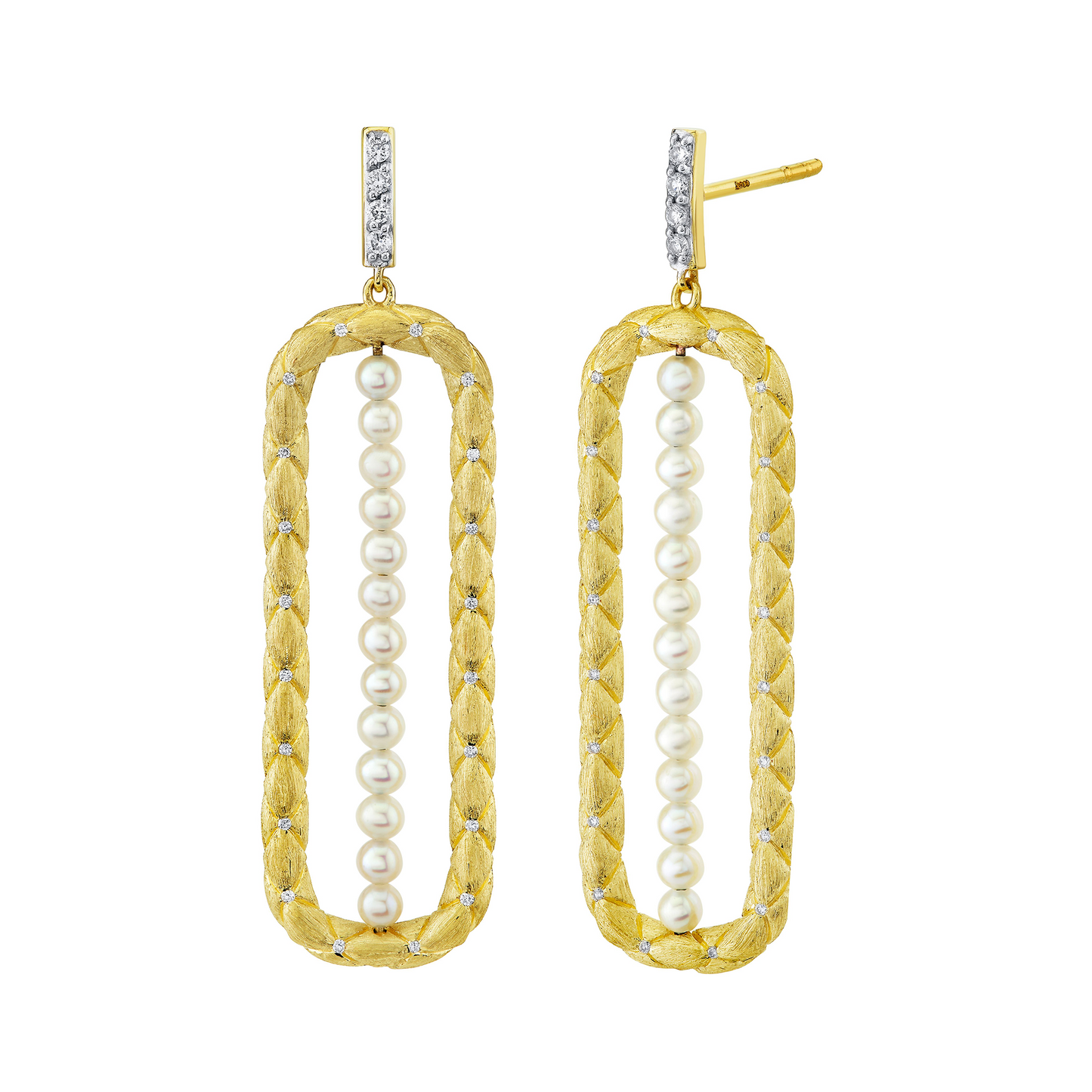 Gold Pearl Earring