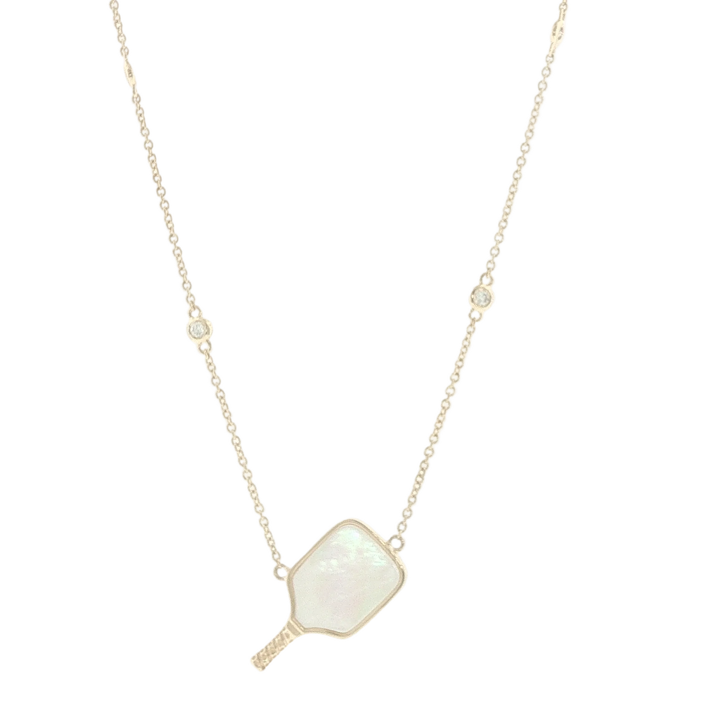 Mother of Pearl Pickleball Necklace