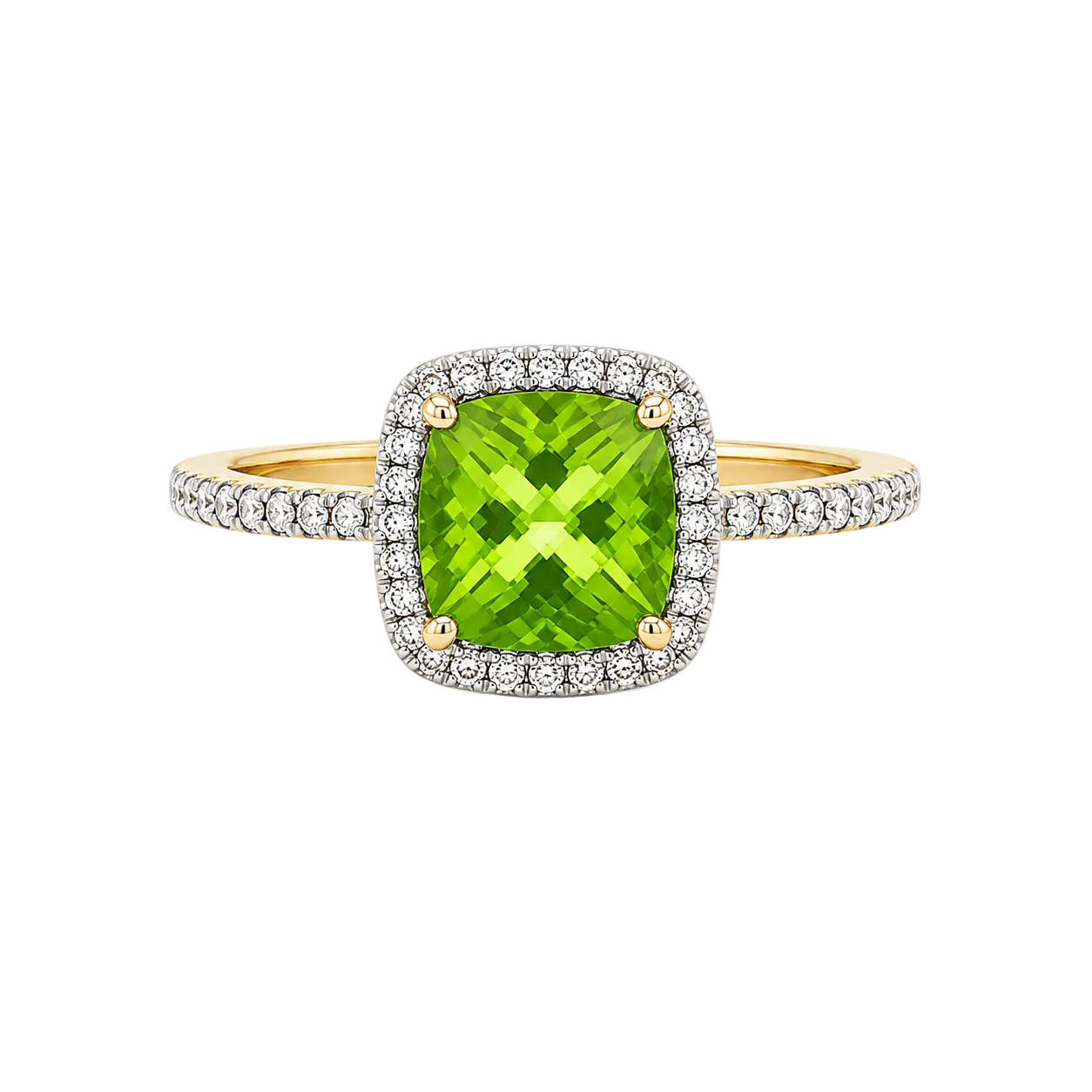 Peridot & Diamond Ring