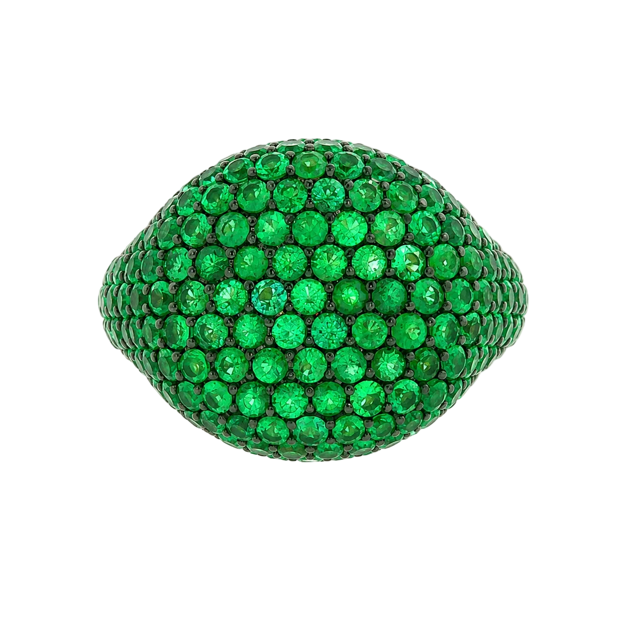 Emerald Pave Ring
