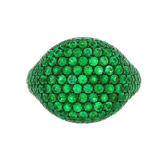 Emerald Pave Ring