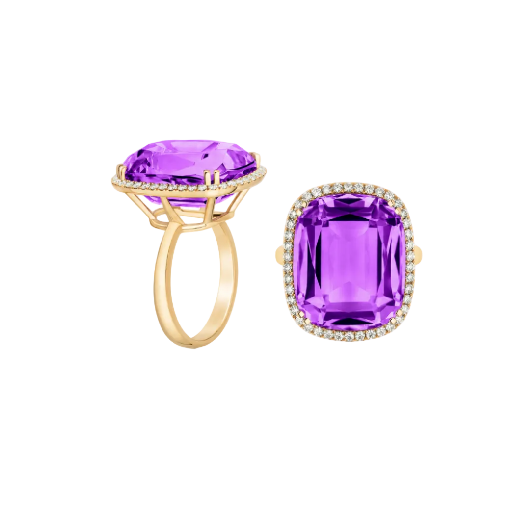 Amethyst & Diamond Ring