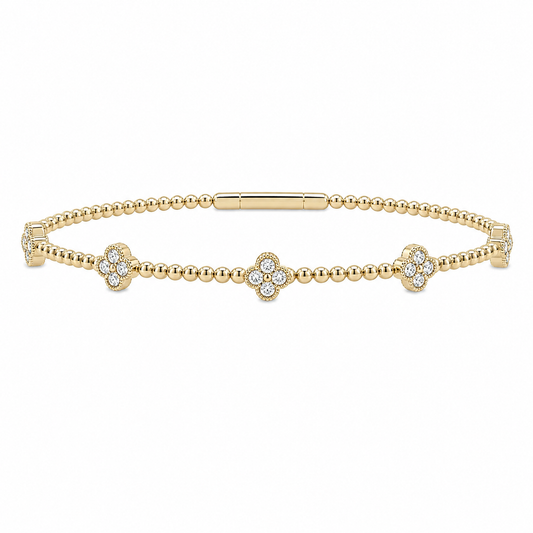 Diamond Clover Pickleball Bracelet