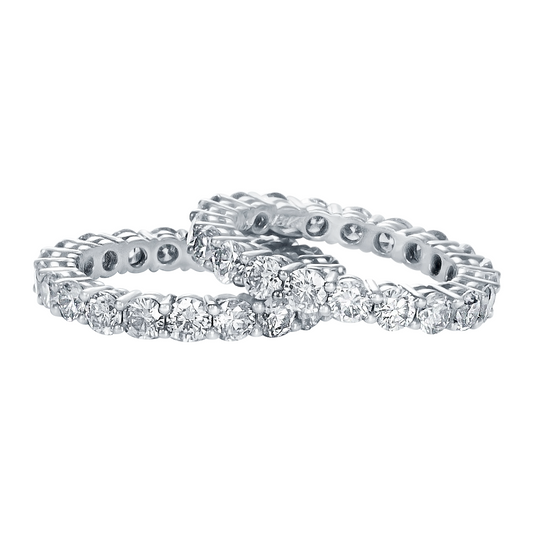 Round Diamond Shared-Prong Eternity Band