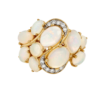 Opal Cluster Ring