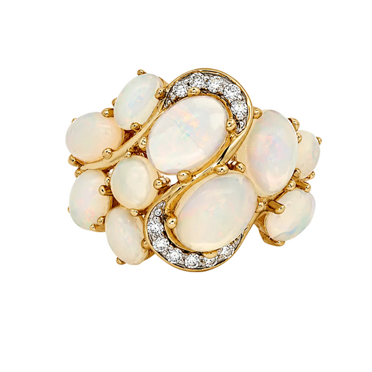 Opal Cluster Ring