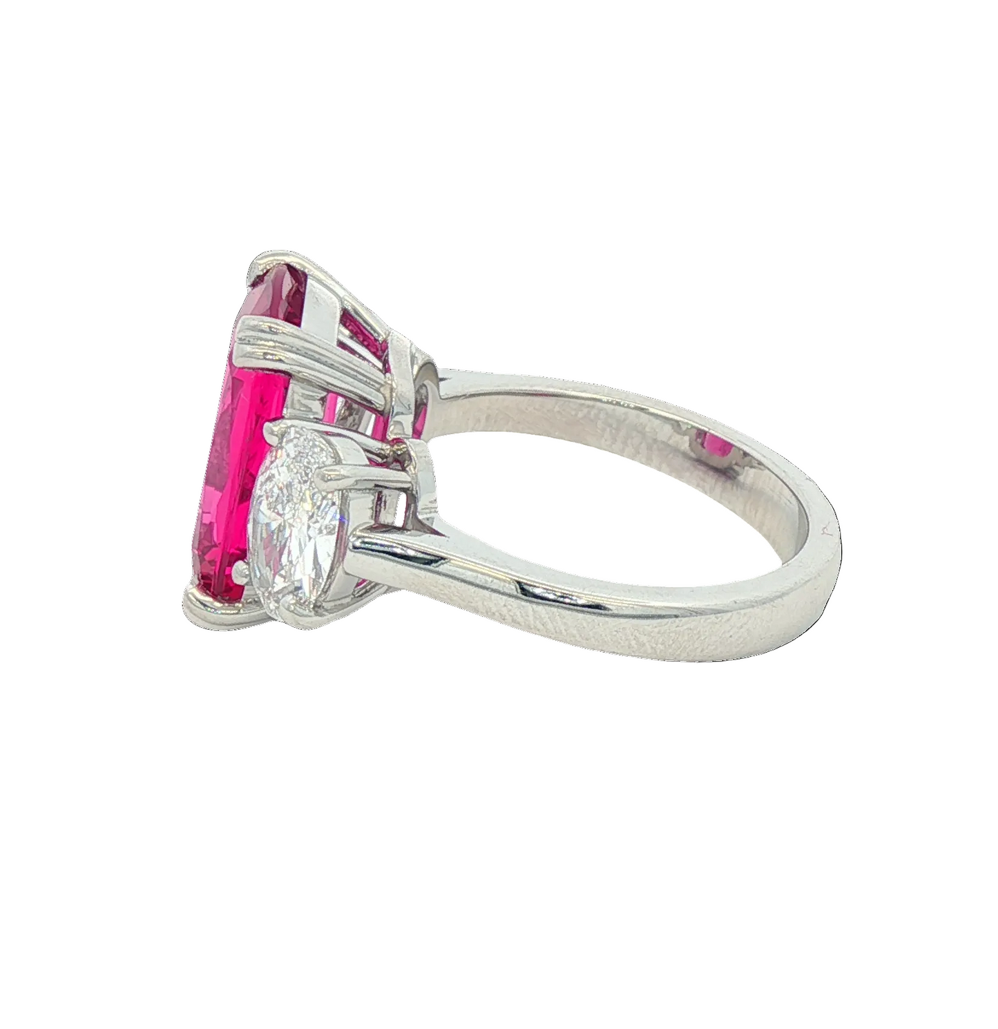 Red Spinel & Diamond Ring