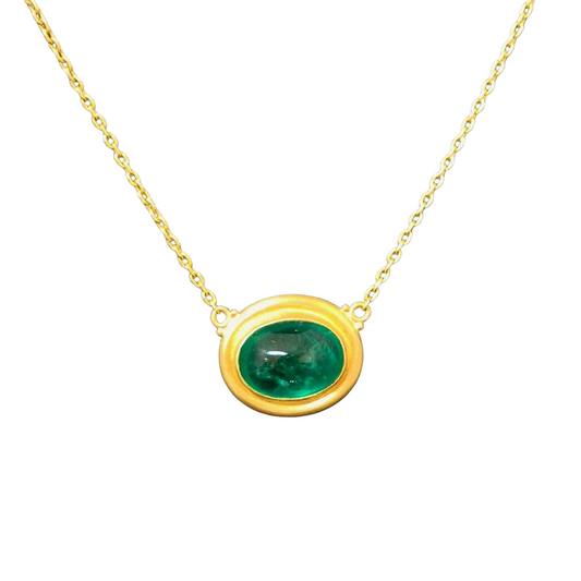 Oval Emerald Sloane Necklace