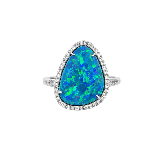Opal & Diamond Ring