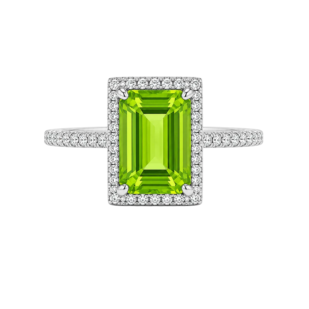 Peridot & Diamond Ring