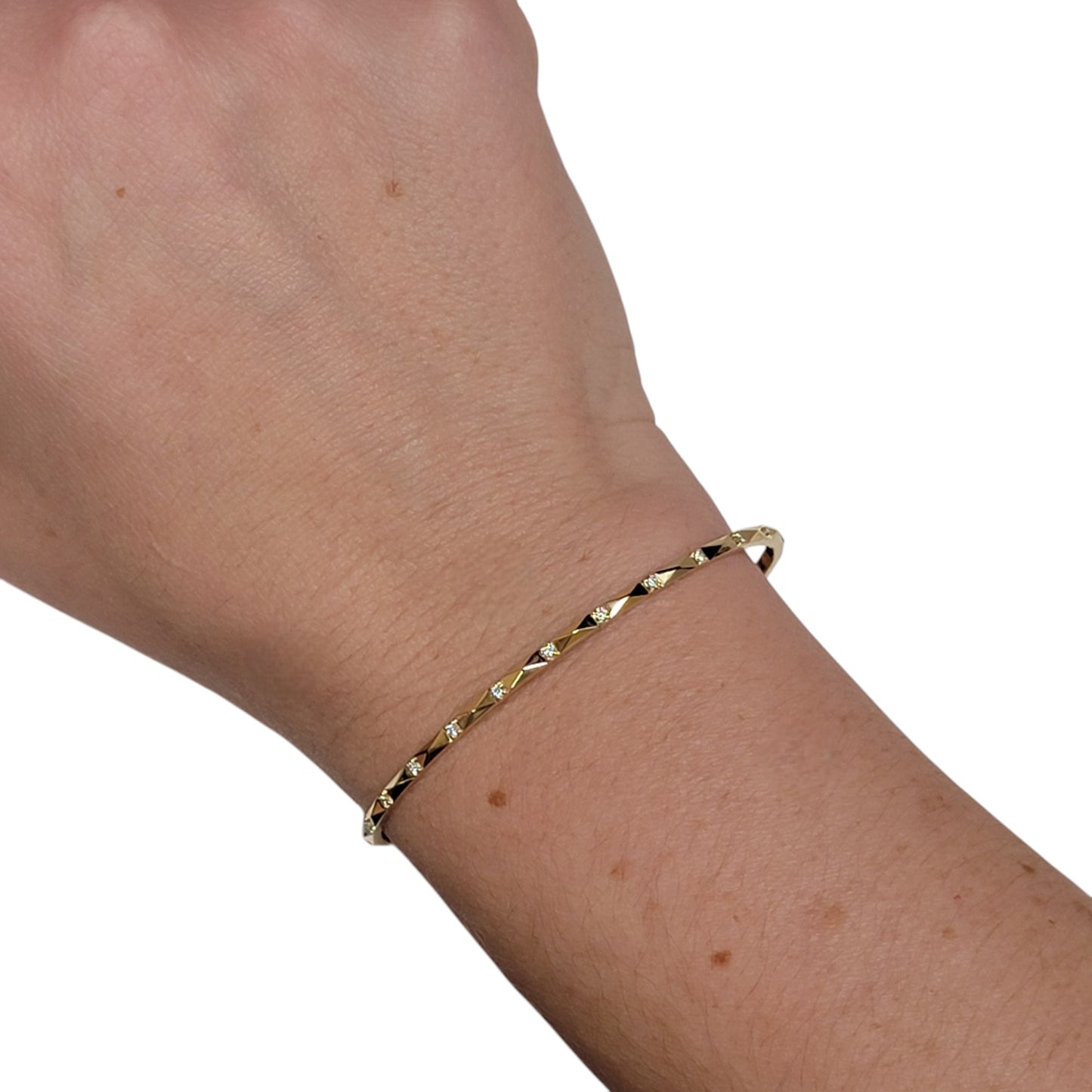 High Polish Diamond Pickleball Bracelet