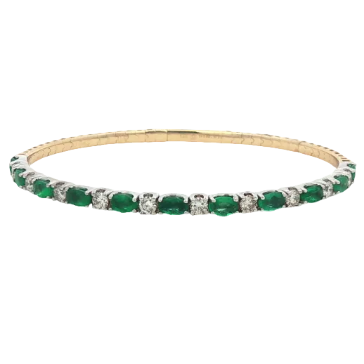 Emerald & Diamond Pickleball Bracelet