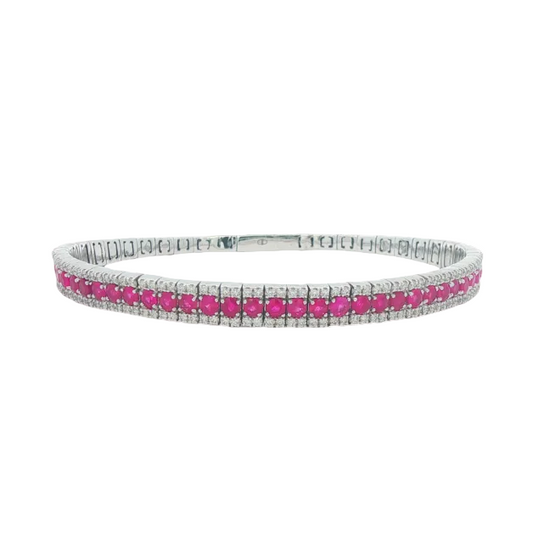 Ruby & Diamond Pickleball Bracelet