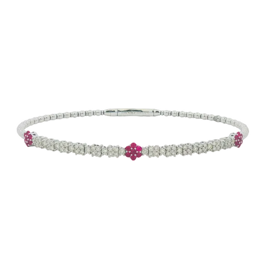 Ruby & Diamond Pickleball Bracelet