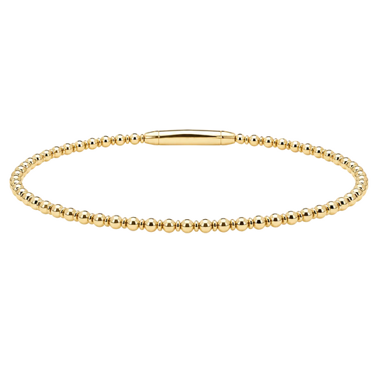 Gold Beaded Pickleball Bracelet