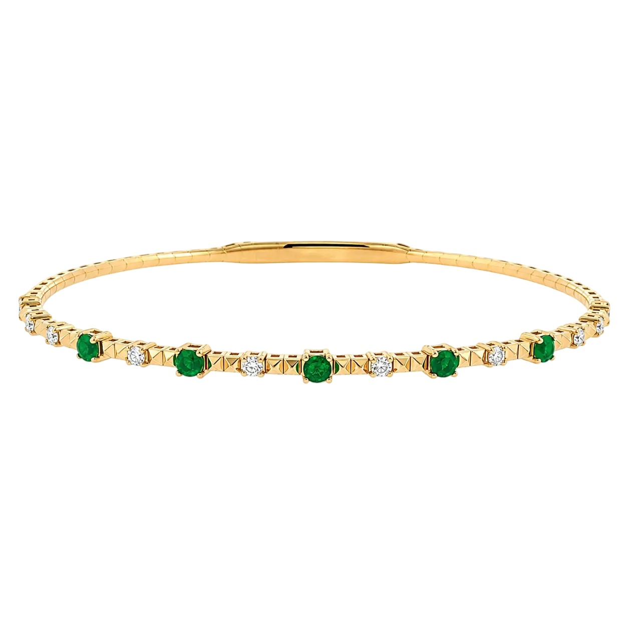 Emerald & Diamond Pickleball Bracelet