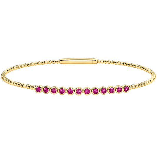 Pink Sapphire Pickleball Bracelet