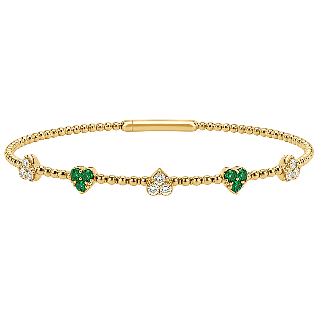 Emerald & Diamond Pickleball Bracelet