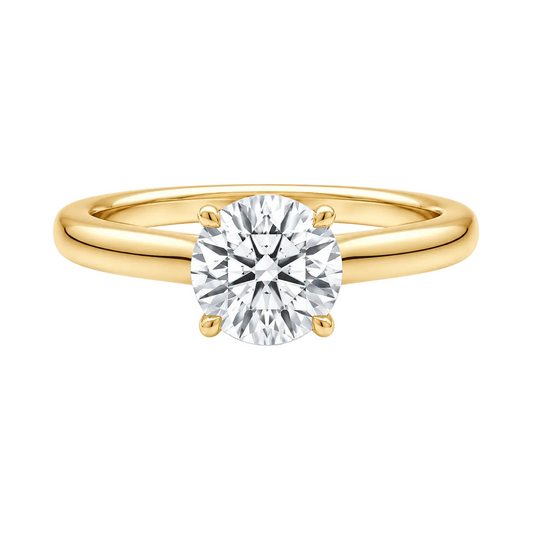 Yellow Gold Round Diamond Ring
