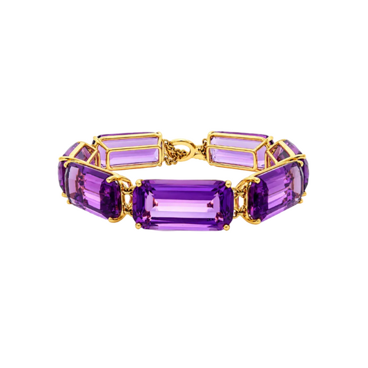 Amethyst & Diamond Bracelet