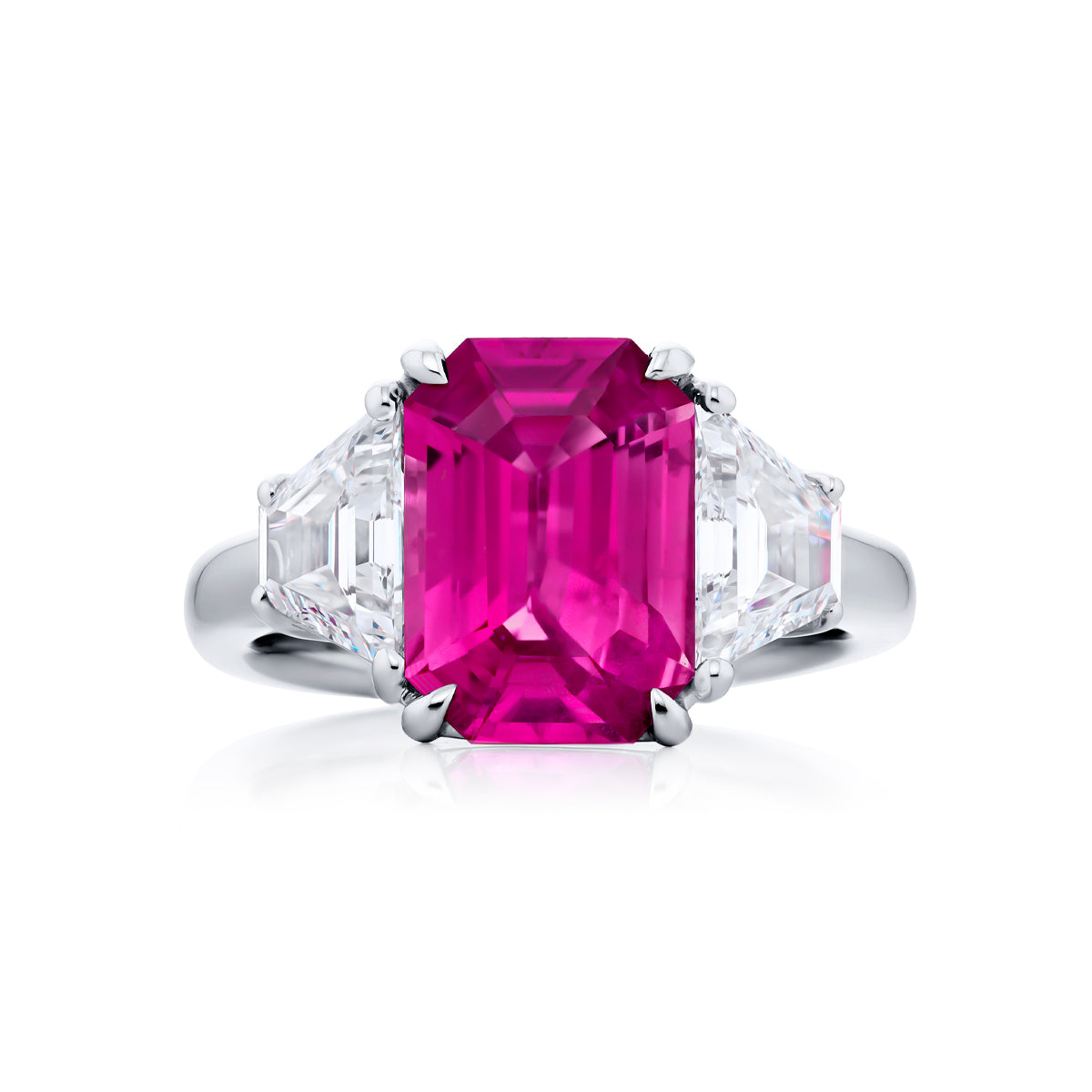 Pink Sapphire & Diamond Ring