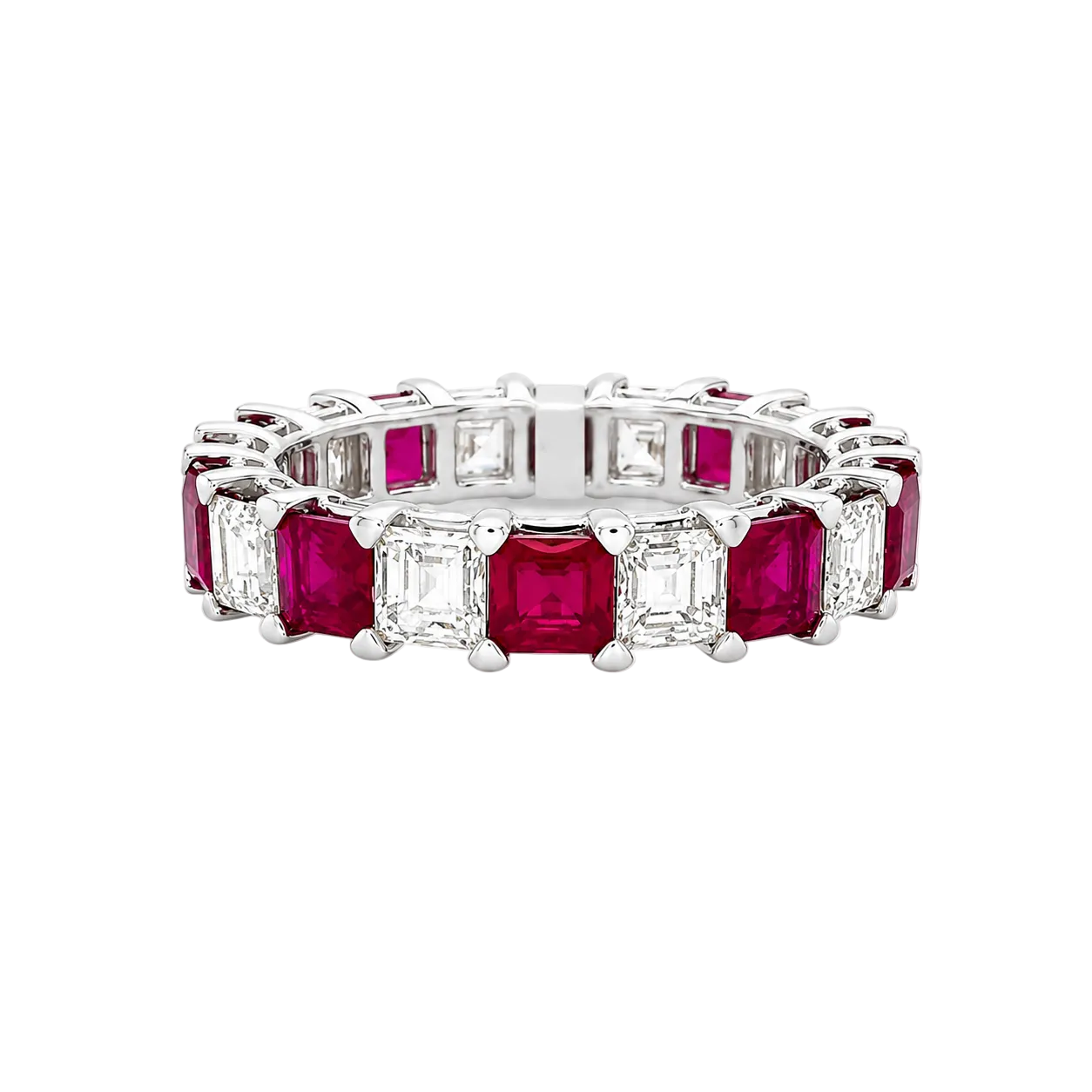 Ruby & Diamond Eternity Band