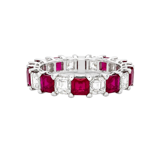 Ruby & Diamond Eternity Band