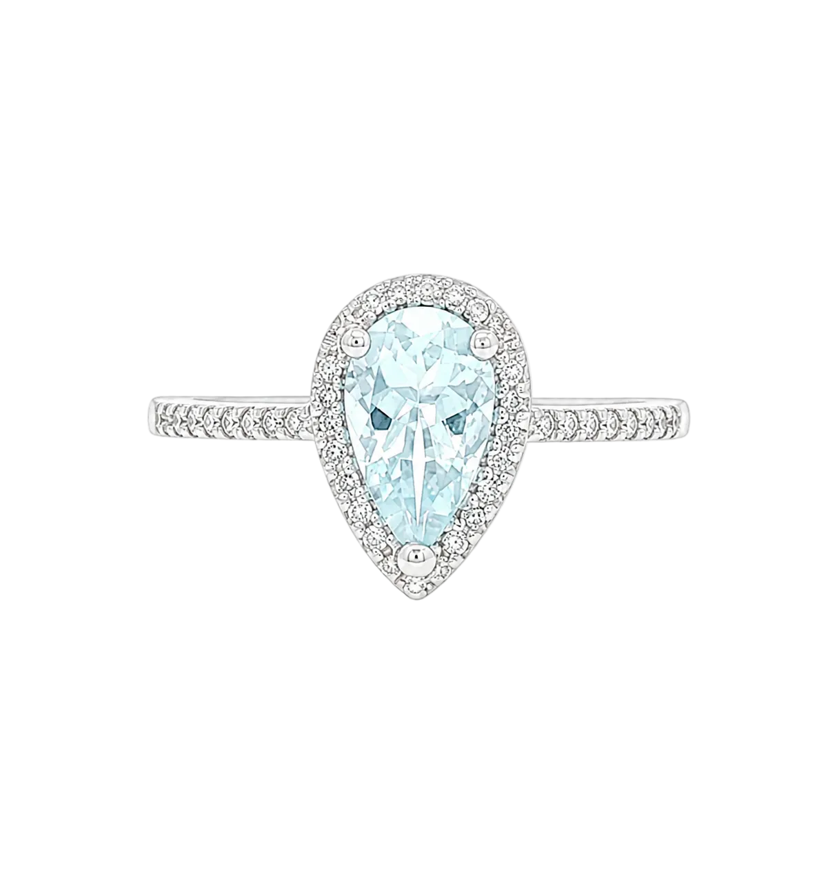 Aquamarine & Diamond Ring