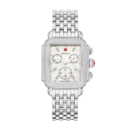 Deco Stainless Steel Diamond Watch