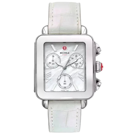Sport Chronograph White Leather
