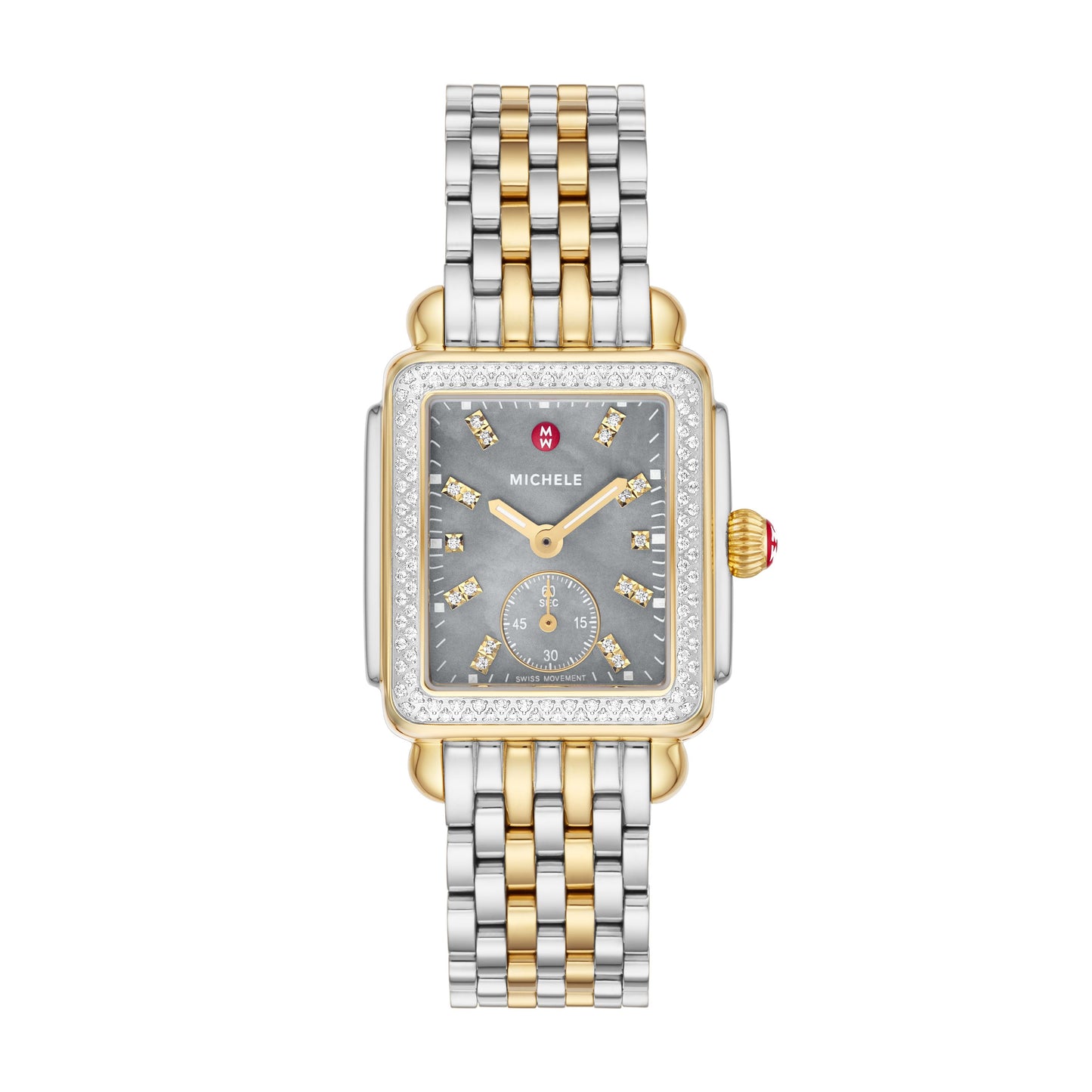 Deco Mid Two-Tone Diamond Graphite Watch