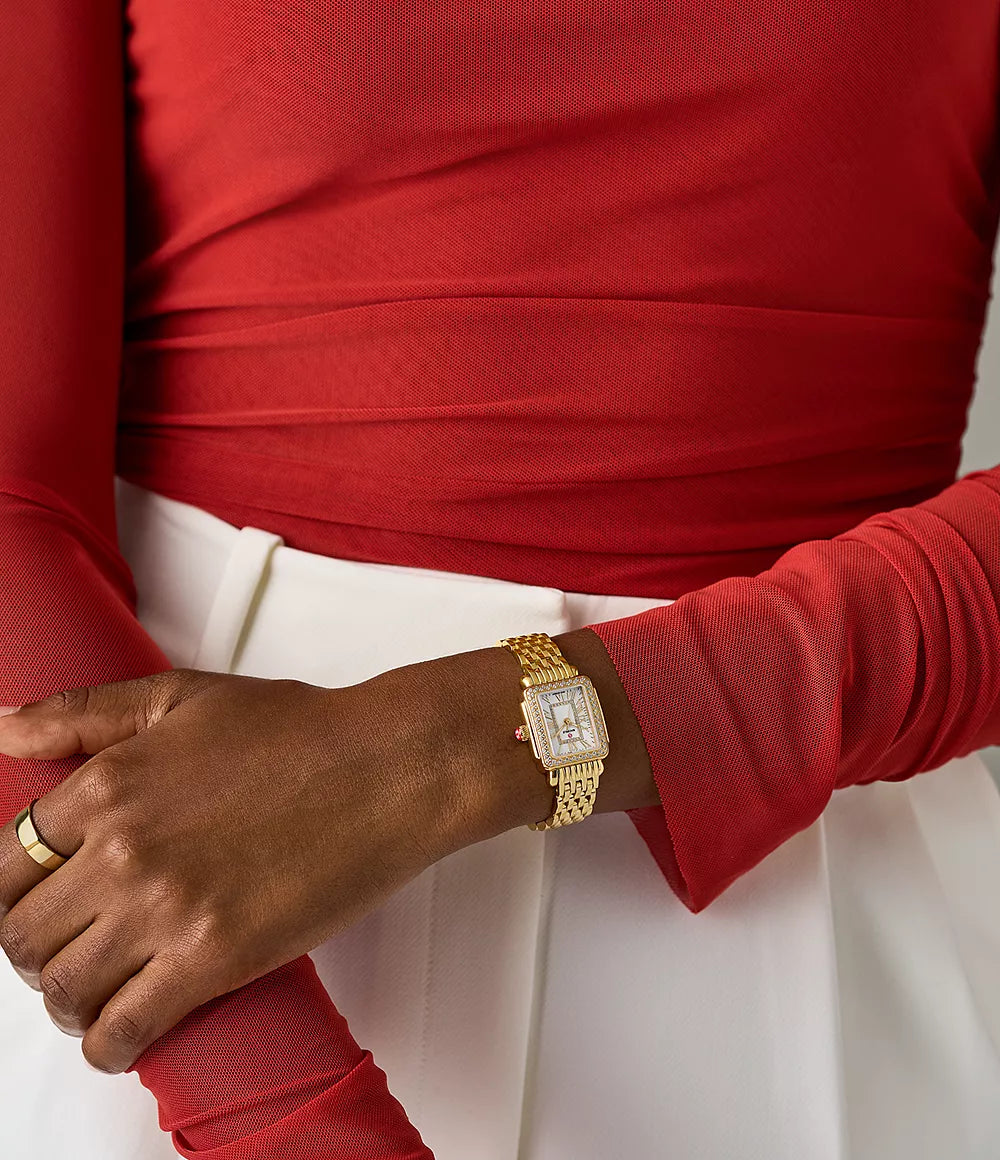 Deco Madison Mini Diamond 18K Gold-Plated Watch