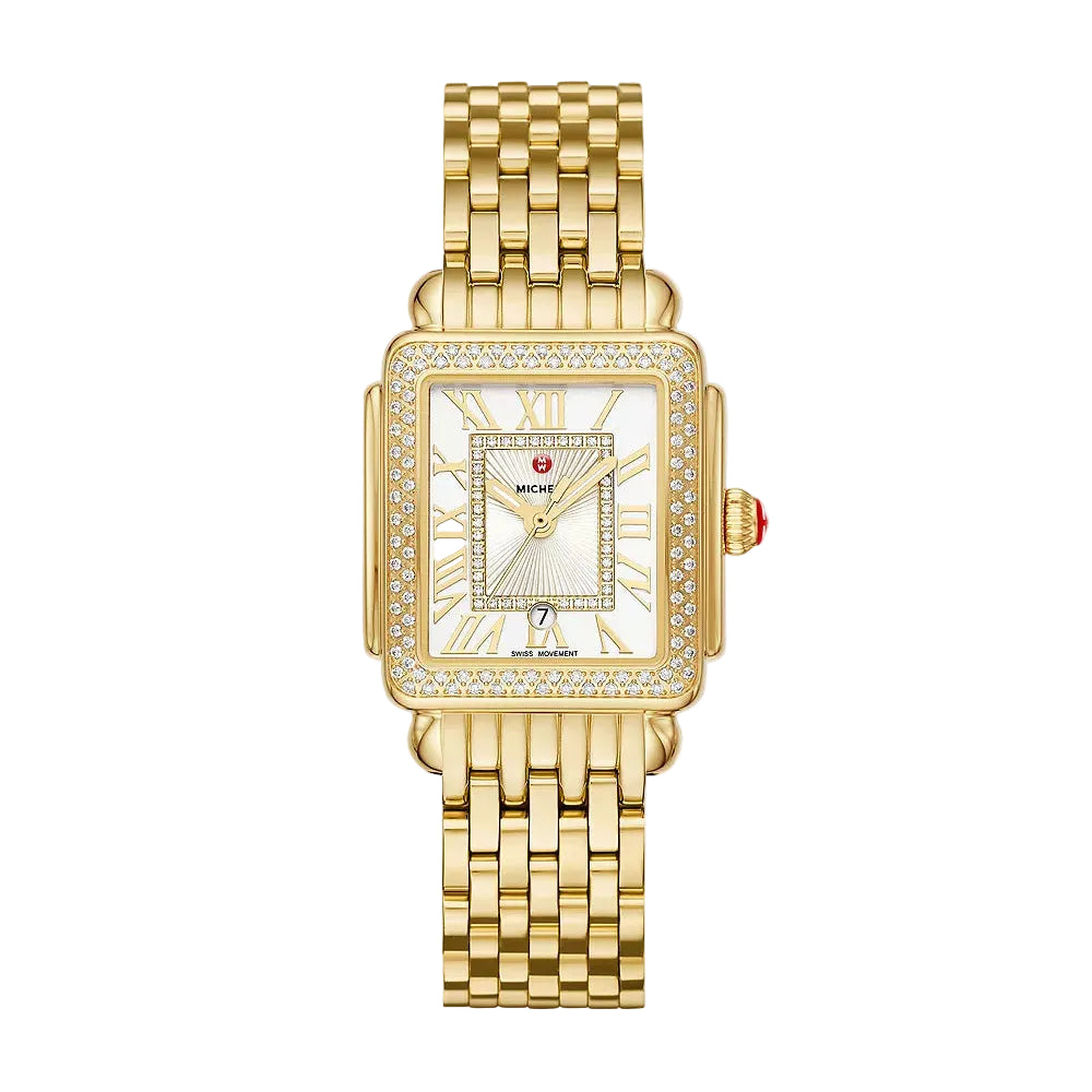 Deco Madison Mid 18K Gold-Plated Diamond Watch