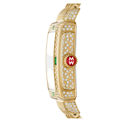 Pave Diamond & Green Tsavorite Madison Watch