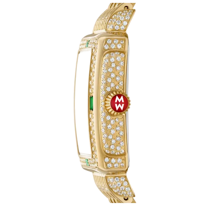 Pave Diamond & Green Tsavorite Madison