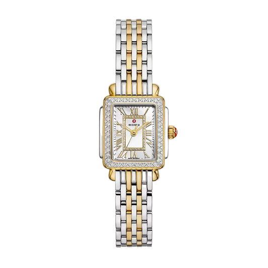 Deco Madison Mini Diamond Two-Tone 18K Gold-Plated Watch