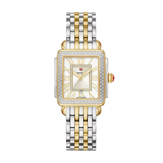 Deco Madison Mid Two-Tone 18K Gold-Plated Diamond Watch